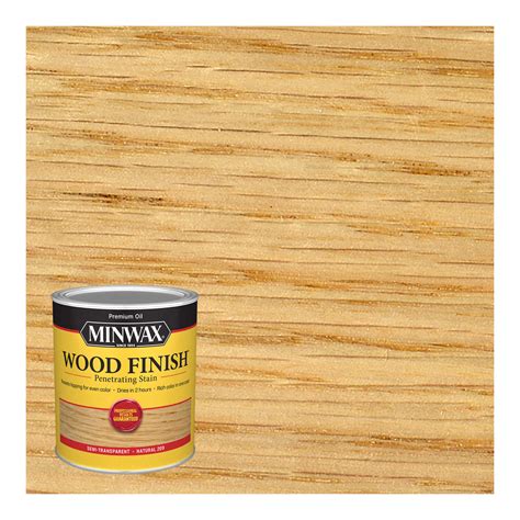 Minwax Wood Finish Semi Transparent Natural Oil Based Wood Stain 1 Qt