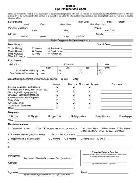 Free Printable Eye Exam Forms Fill Out And Sign Online Dochub