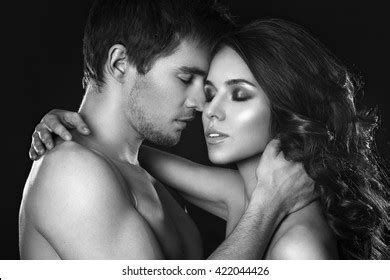 Passionate Couple Foreplay Night Luxury Hotel Foto Stock 317945021