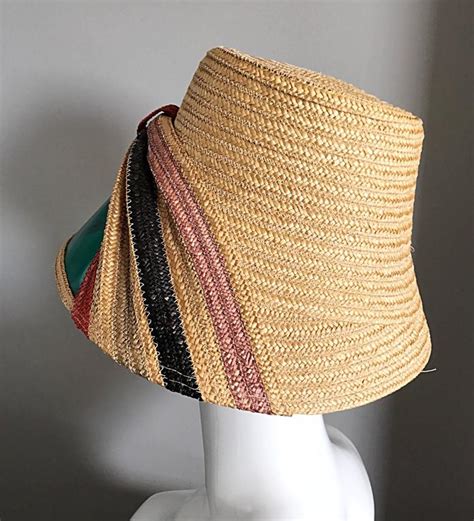 Rare 1960s Italian Vintage 60s Straw Hat W Built In Sunglasses Visor Shade At 1stdibs