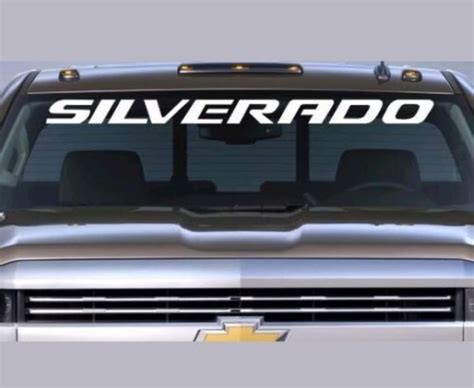 Car And Truck Parts Chevrolet Silverado Windshield Graphic Vinyl Decal