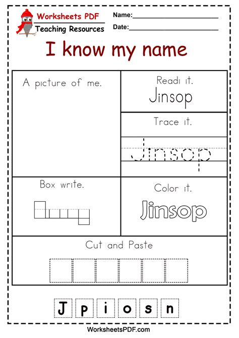 Printable Name Writing Practice Free Editable Name Picture Worksheet