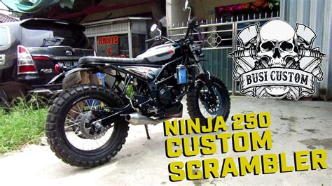 250 см³ / 4 такта. Kawasaki Ninja 250 Fi Custom Scrambler - YouTube
