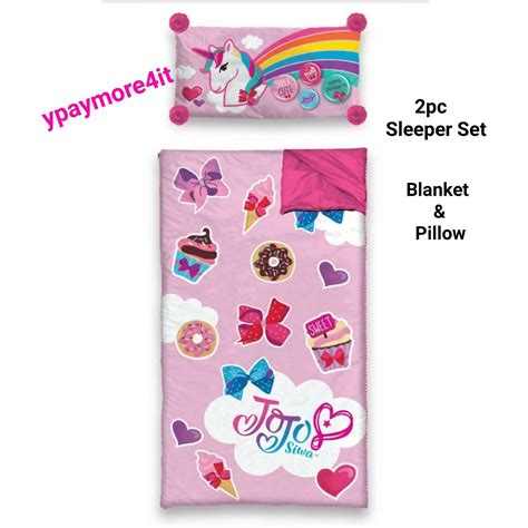 New 2pc Jojo Siwa Bed Sleepover Blanket Sleeping Bag With Pillow Ebay