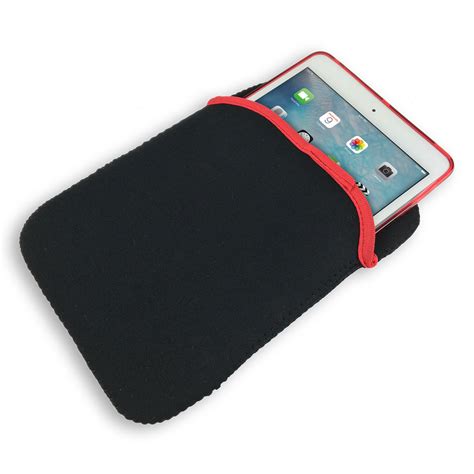Neoprene 8 Tablet Sleeve Bag And Carry Pouch Case Black