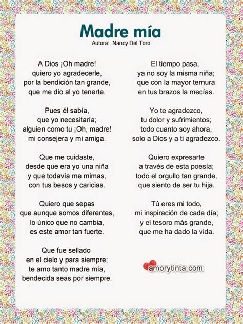 Y Tinta Poemas Para El D 237 A De Las Madres En 2020 Con Imágenes