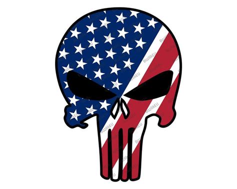 The Punisher Logo SVG Skull Flag SVG Punisher sticker | Etsy in 2021