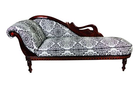 Victorian Jacquard Chaise Lounge | Chairish