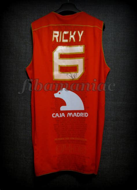 2009 Eurobasket Champions Spain Ricky Rubio Jersey Signed Fibamaniac