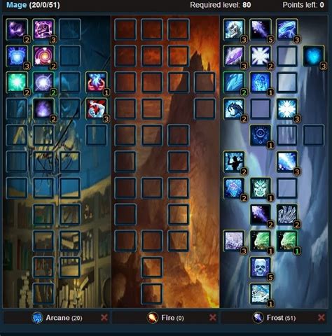 Wow Of Warcraft Talents And Glyphs Best Pvp Frost Mage Talent Build Wow 3 3 5