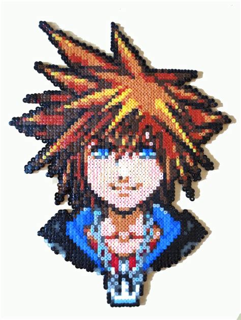 Sora Kingdom Hearts Perler Pixel Art By Regalopia Freak Creations
