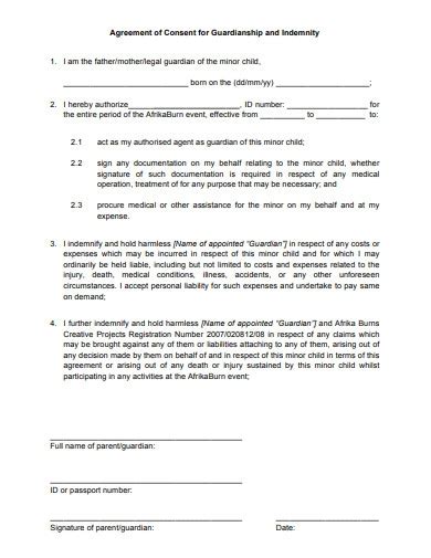 Guardianship Agreement Free 10 Examples Format Pdf Examples