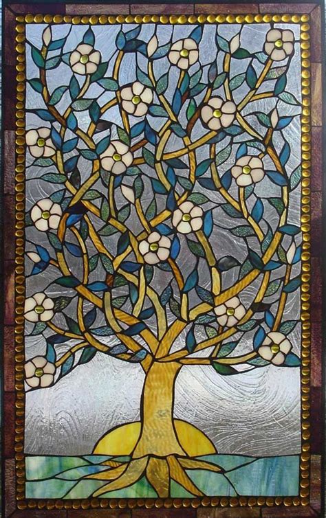 Tree Of Life Stained Glass Window Stained Glass Flowers Stained
