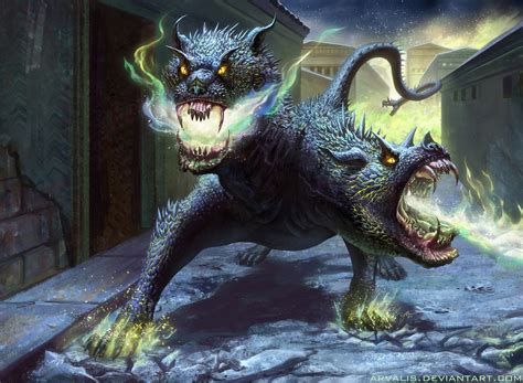 Hellhound By Arvalis Horned Viper Pitbull Merge Monster Creature