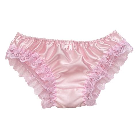 New Satin Lace Sissy Frilly Full Panties Bikini Knicker Underwear Size My Xxx Hot Girl