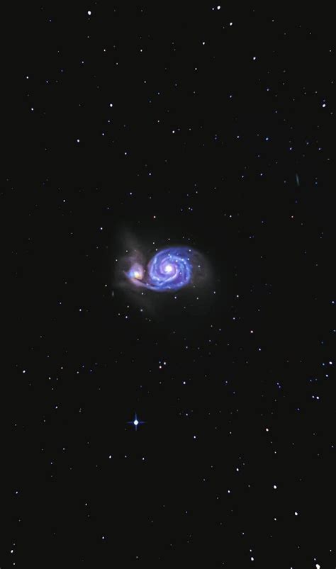Whirlpool Galaxy M51 Together With The Interacting Galaxy Ngc 5195 Are
