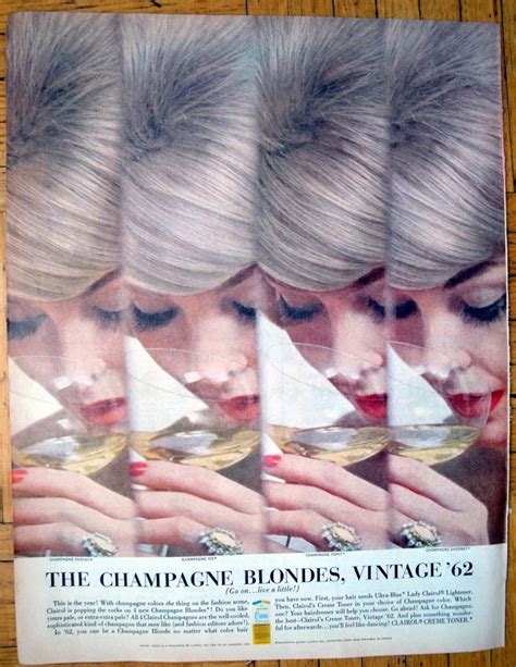 1962 Champagne Blondes Clairol Hair Coloring Original 135 Etsy Canada Clairol Hair
