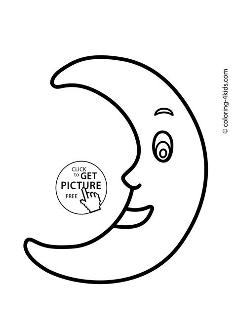 Football coloring pages for kids. Moon nature coloring pages for kids, printable, free ...