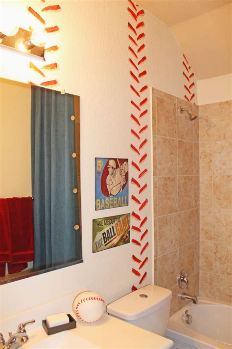 Dolomite bathroom accessories come assorted among football. The ragged wren : Baseball Boys Room
