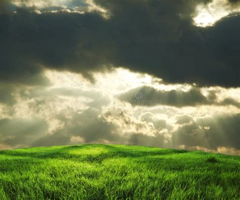Field And Storm Clouds Stock Photo Image Of Natural Country 7883512