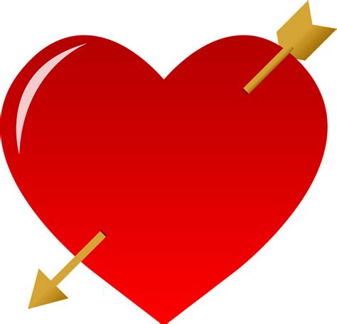 Heart With An Arrow Through It Clipart Free Download Transparent Png