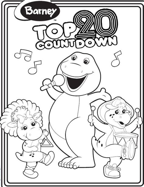 Free Printable Barney Coloring Pages Hubpages