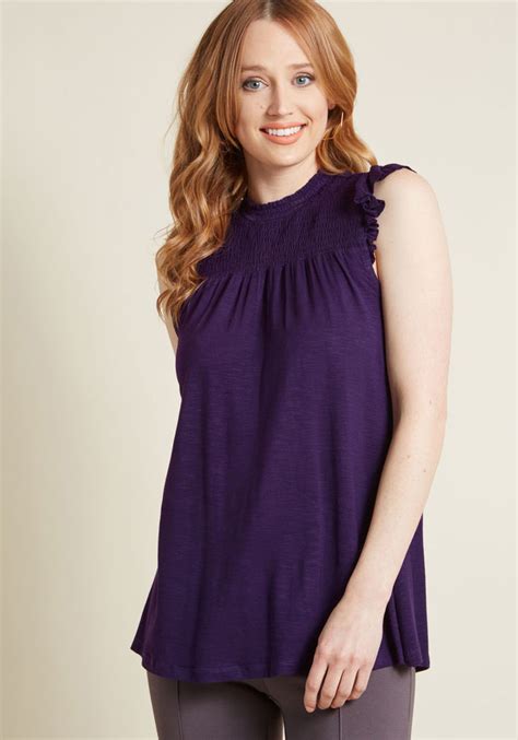 Up For Anything Sleeveless Top In Royal Purple Sleeveless Top Tops Rad Clothes