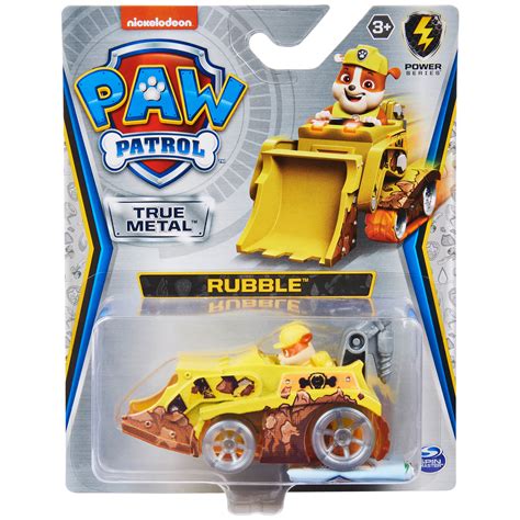 Paw Patrol True Metal Rubble Collectible Die Cast Vehicle Power