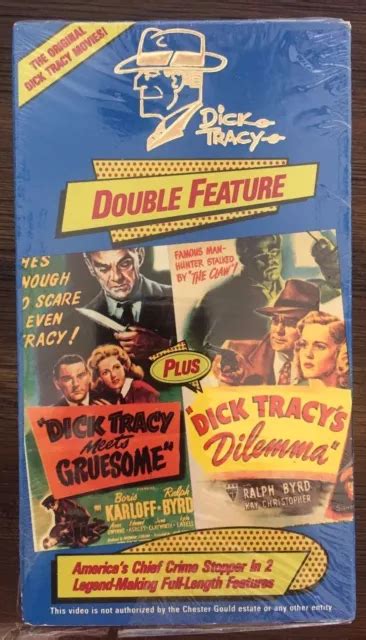 dick tracy double feature vhs 1990 bandw vhs 8132 new 5101 9 98 picclick