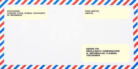 Contoh Alamat Surat Di Amplop Lamaran Kerja Delinewstv | My XXX Hot Girl