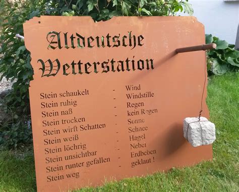 Maybe you would like to learn more about one of these? Wetterstation Garten Schild Metall Rost Deko Edelrost ...
