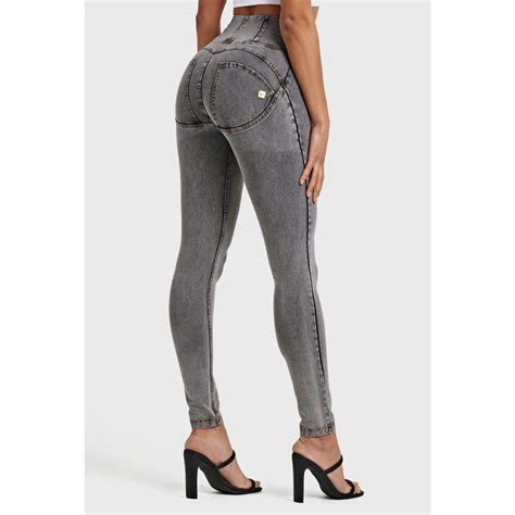 Freddy Wrup® Damen Push Up Jeans High Waist Super Skinny Grau