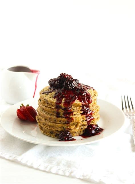 Gluten Free Quinoa Pancakes With Easy Berry Compote Recipe Food