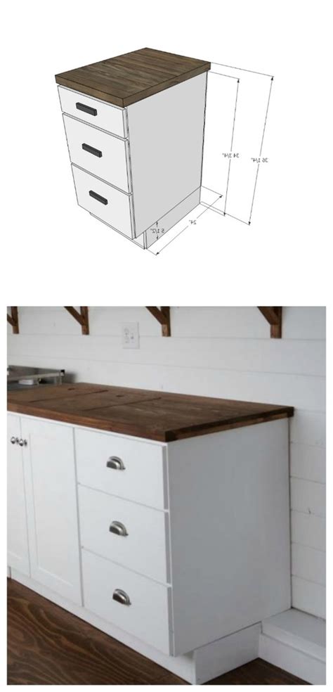 It's all about organizing the cupboards and drawers. Ana White | Tiny House Kitchen Cabinet Base Plan - DIY ...
