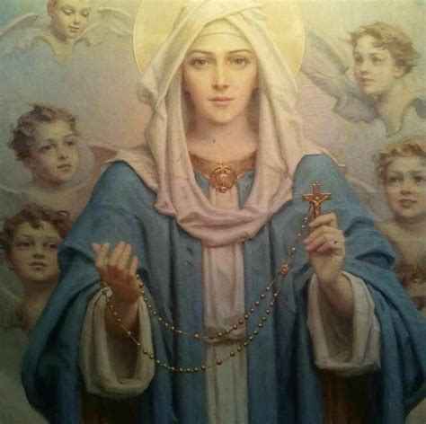 Ruega Por Nosotros Ave María Llena De Gracia Virgen Maria Y Jesus Santo Rosario Y Santísima