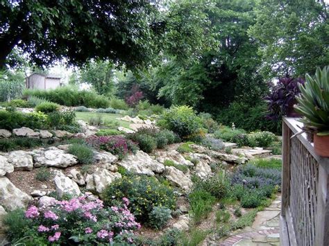 Hillside Sloping Rock Garden Beautiful Gardens Landscape Landscaping