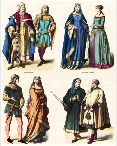 14th Century Clothing Of German Nobility
