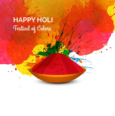 Festival Of Colors Happy Holi Celebration Card Vector 381907 Vector Art
