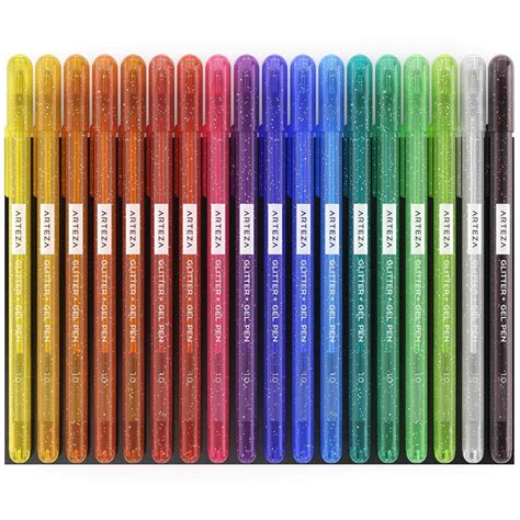 Super Glitter Gel Pens Set Of 18 Arteza
