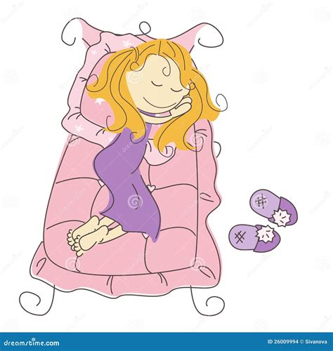 Vector Illustration Of Sleeping Princess Stock Images Image 26009994