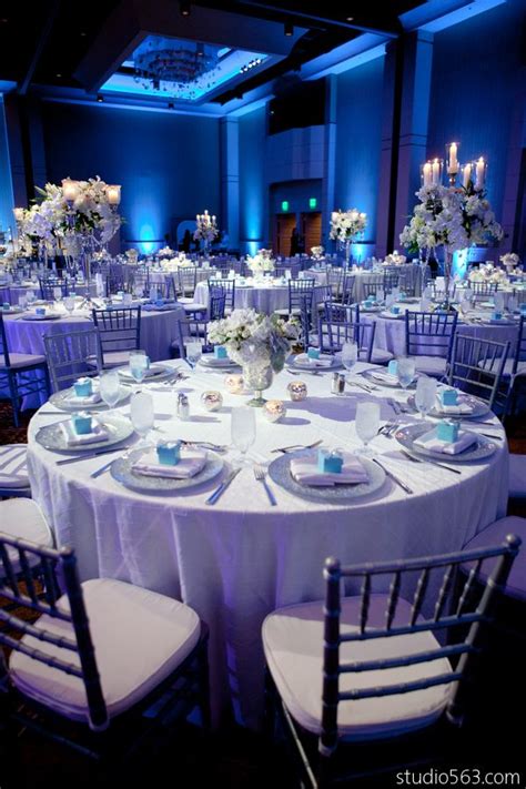 Beautiful Ice Blue and Frost White Wedding winter wedding theme at