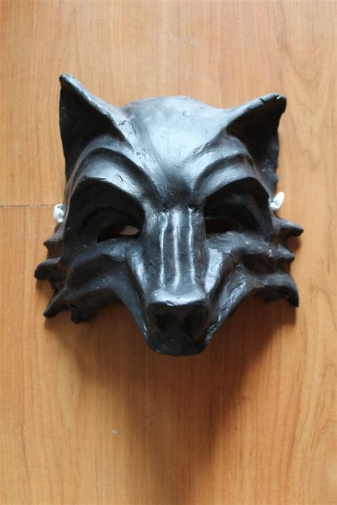 Wolf Mask Paper Mache Mask Costume