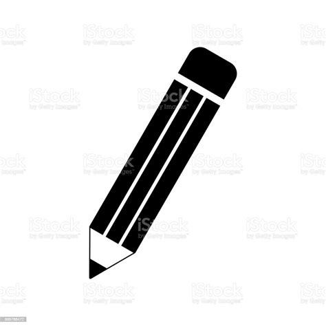Pencil Icon Vector Stock Illustration Download Image Now Art Black