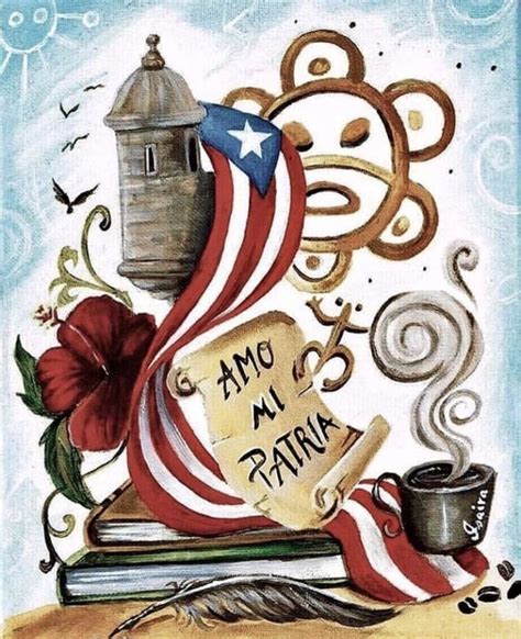Mi Patria Querida Puerto Rico Art Puerto Rican Artwork Puerto Rican