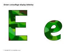 Green Camouflage Display Lettering Sb Sparklebox