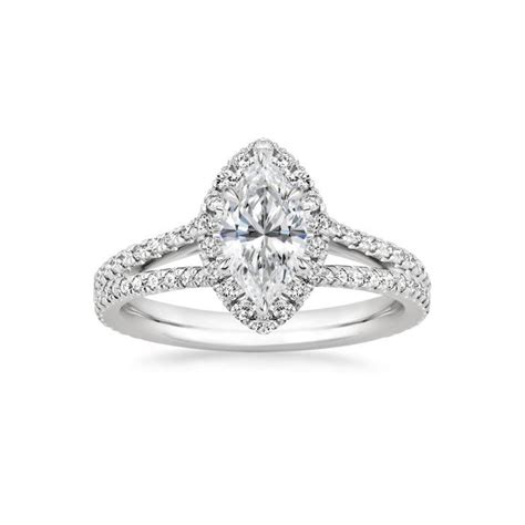 marquise diamond halo style split shank engagement ring frassanito jewelers