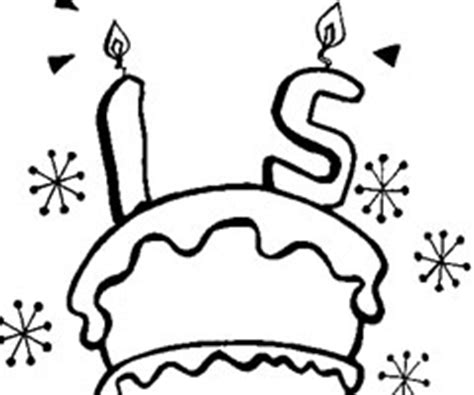 gateau anniversaire 15 zns Coloriage