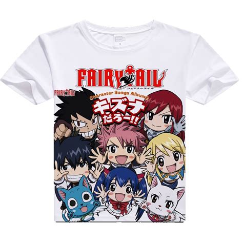 Casual Men Tshirt Fairy Tail Digital Printed Hot Anime Fairy Tail T