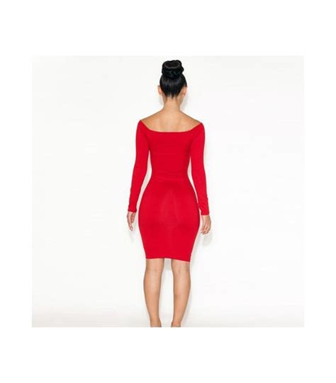 Sexy Red Cut Out Bodycon Dress Color Red Size L