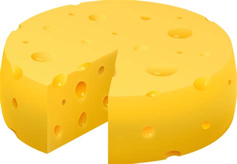 Round Cheese Block Free Clipart PNG png image